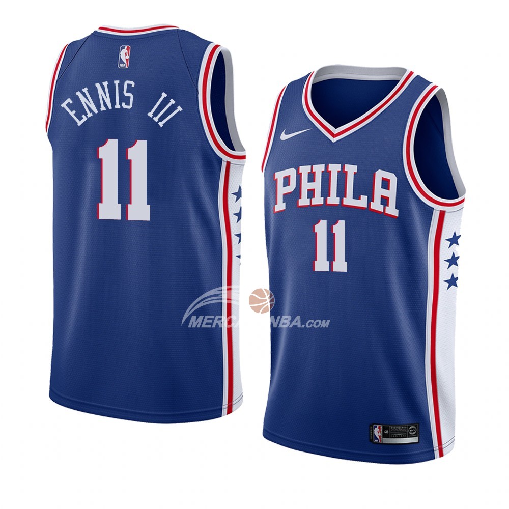 Maglia Philadelphia 76ers James Ennis Iii Icon 2018 Blu
